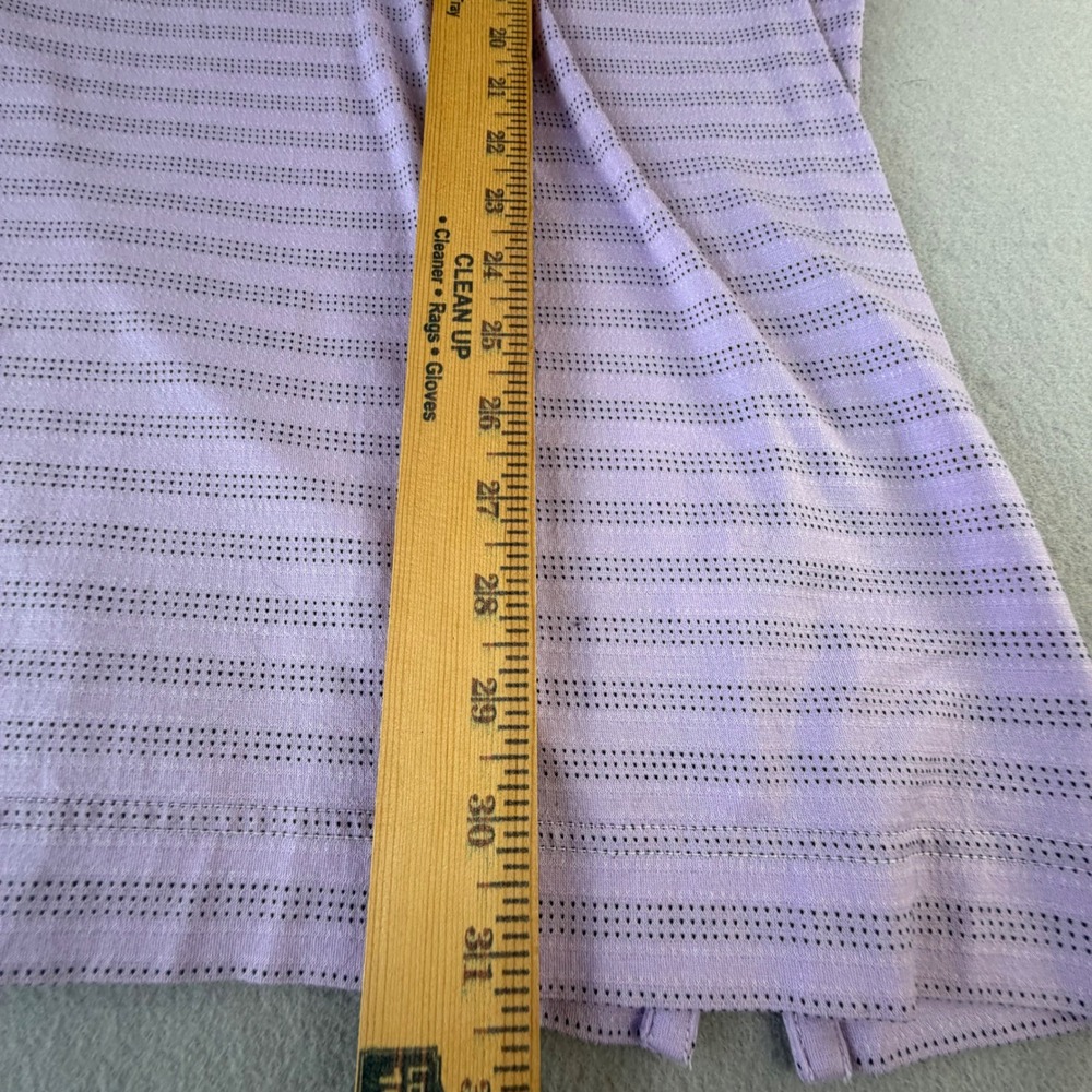 Cutter & Buck Men's XL Lavender Striped Short Sleeve Golf Polo Embroidered Logo - Picture 3 of 11